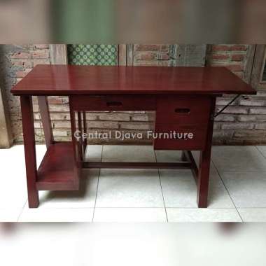Meja Kerja Komputer Minimalis Kayu Jati Meja Belajar PC Kantor Jepara