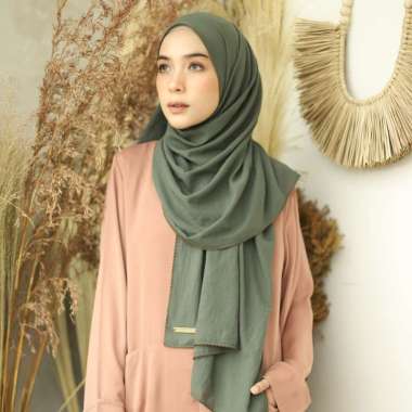 Lozy Hijab - Embroidery Signature Shawl Army