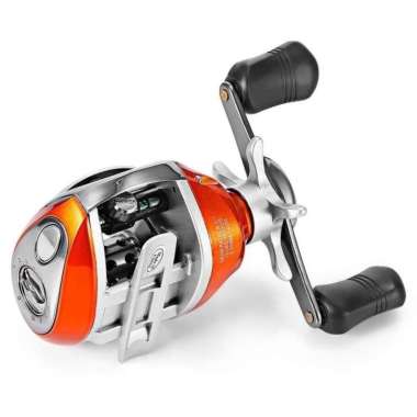 Katrol LV200 Reel Pancing Casting 12+1 Ball Bearing - Tangan Kanan / Right Hand orange