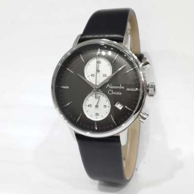 Alexandre Christie 6572MCL Jam Tangan Pria Tali Kulit SIlver