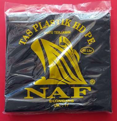 Kantong Kresek Kantong Plastik HITAM EKONOMIS NAF Uk. 17 ( 50 Lbr )