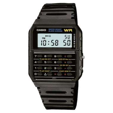 Casio CA-53W-1Z Jam Tangan Digital Databank Resin Hitam 34.4mm