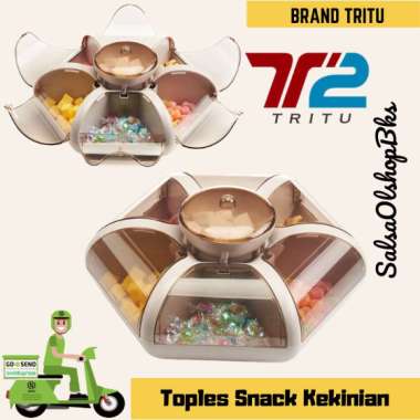 Toples Snack Kekinian Model Bunga Lotus BRAND TRITU | Toples Permen Kekinian Model Bunga Lotus