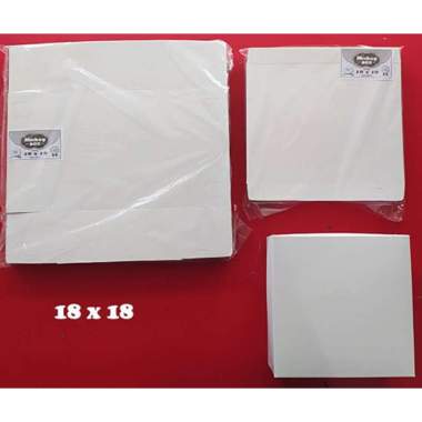 Dus Nasi Kotak Nasi Box Tempat Nasi PUTIH TEBAL 18 x 18 (50 Pcs)
