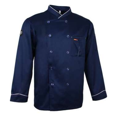 joyMerit Men Women Retro Chef Jacket Coat Uniforms Long Sleeve Hotel Kitchen Apparel 