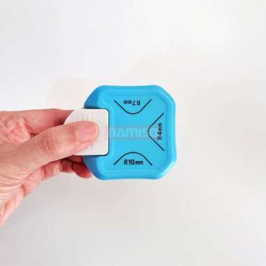 Corner Puncher Rounder Kertas Kartu 3in1 R10mm R7mm R4mm Biru Muda