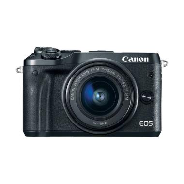Canon EOS M6 Kit 15-45mm Kamera Mirrorless - Black