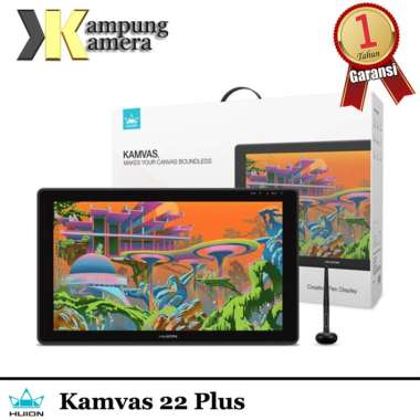 HUION Kamvas 22 Plus Garansi Resmi 1 Tahun