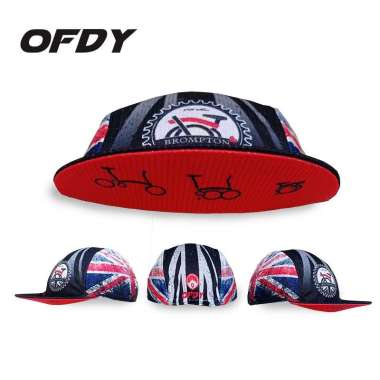 Cycling Caps topi sepeda motif BROMPTON ENGLAND LIMITED edition OFDY