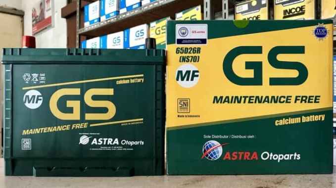 Aki Mobil GS ASTRA GS MF NS70 65AH 12 V GSMF NS70 "10925 "
