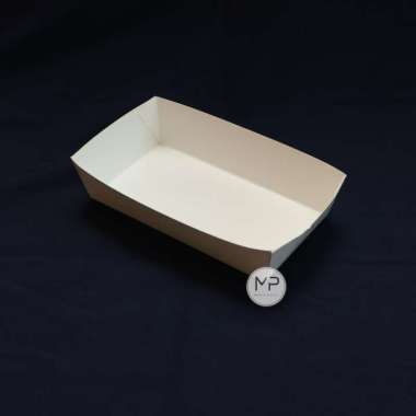 PAPER LUNCH BOX TRAY / TRAY KERTAS / LUNCH TRAY MEDIUM (M) - 10pcs