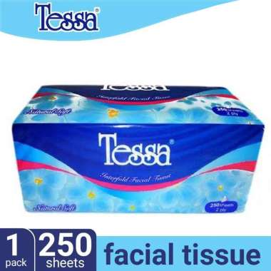 Tissue Facial Tessa TP-22 Natural Soft Tisu Wajah [250 Sheets/ 2 Ply]