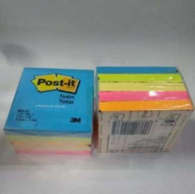 Post It 654 Warna 3M / Memo Stick Warna Warni / Sticky Notes Warna atk