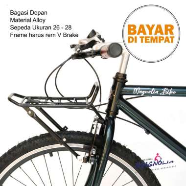 Magnolia Bagasi Depan / Rak Depan Sepeda MTB / Sepeda UK 26-28 Alloy