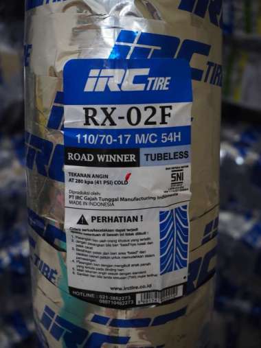 Ban Motor CBR250 / NINJA250 / R25 IRC RX-02F 110/70 ring 17 Tubeless