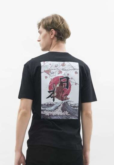 Kaos hitam tshirt polos houseofcuff motif Koi Black READY HINGGA 4XL hitam 4XL