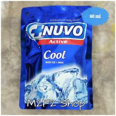 Sabun Mandi Cair NUVO Active Cool - 60 ml (Kemasan Satuan)