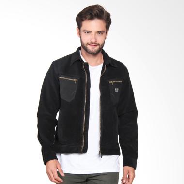 Cardinal Jeans Men Slim Fit Koduroy Jaket Pria - Hitam