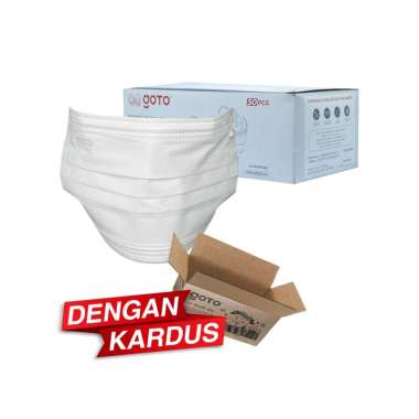 Goto Enviro Disposable Mask 3 Ply Facemask Earloop Masker 3Ply White
