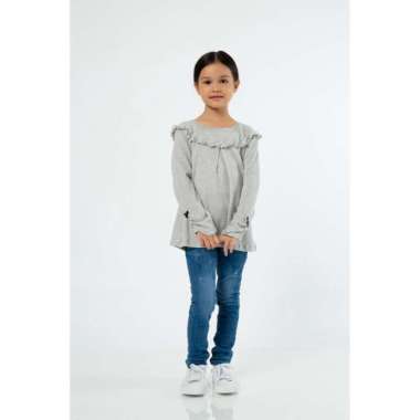 Little X eight Girl Himeka T-Shirt 1-2 tahun Abu