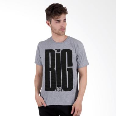 Elfs Shop Kaos Cotton Big Boss Atasan Pria - Abu Tua