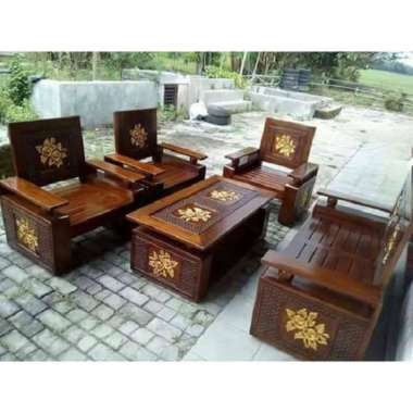 kursi tamu minimalis kursi tamu jati Coklat