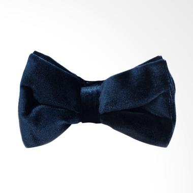 The Cufflinks Velvet Bowtie Tekstur Dasi Kupu Kupu Pria - Navy