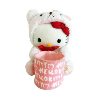 Sanrio Original Boneka Hello Kitty Pink Panda Tempat Alat Tulis