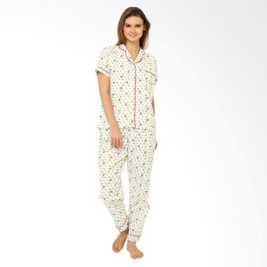 Madeleine Banana White Long Baju Tidur Wanita