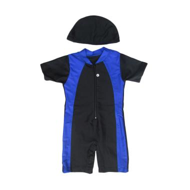 Rainy Collections Baju Renang Bayi Topi - Hitam Biru
