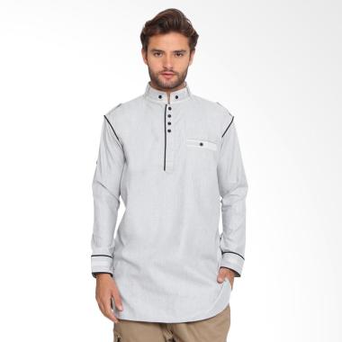 Zayidan Baju Muslim Gamis Yahya Pria - Abu