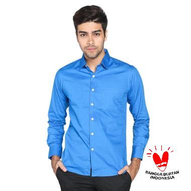 FG Clothing Kemeja Polos Formal Pria - Royal blue