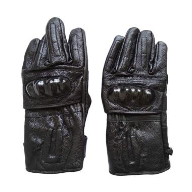 dm79 Kulit Asli Premium Batok Bikers Sarung Tangan Full Finger - Black