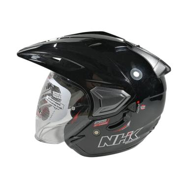 NHK Predator Crypton Double Visor Helm Half Face - Black L