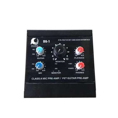 Dolphin Sound DS 1 Soundcard Mixer USB Audio Interface Recording DS1 Black