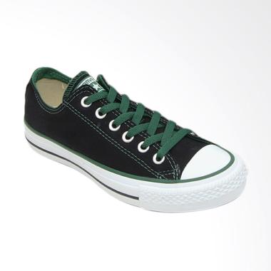 Converse All Star Chuck Taylor Contrast Low Cut Sneakers Pria - Black Green [117927]