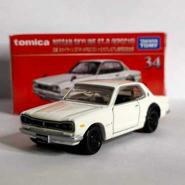 Tomica Premium Diecast Mobil Nissan Skyline GTR no. 34 Putih