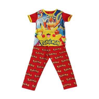 Ailubee Pokemon Baju Tidur Anak - Red