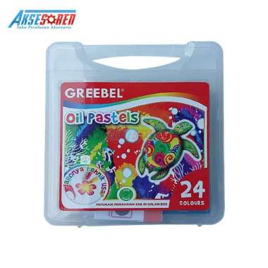 Oil Pastels Crayon Greebel [24 Warna] / Alat Tulis Gambar Pensil Krayon 24 pcs Mix