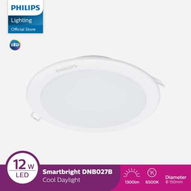 PHILIPS DN027B LED12/CW D150 RD Downlight LED Bohlam Lampu - Putih Putih