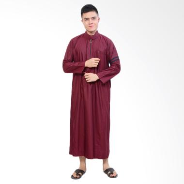 Jfashion Nabawi Jubah Tangan Panjang Gamis Muslim Pria - Maroon