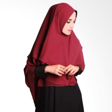 Cotton Bee Khimar Khirani 3 Layer Jilbab Instan - Maroon