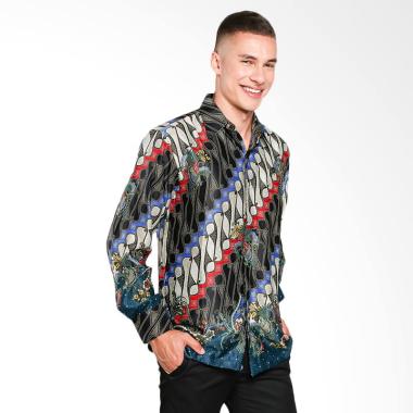 Batik Waskito Long Sleeve Shirt Kemeja Batik Pria - Green [KB 63161]