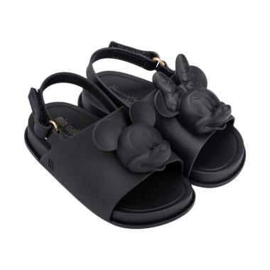 Mini Melissa Beach Slide Sandal Dis ... tu Anak Perempuan - Black