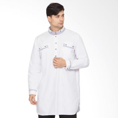 Zayidan Alhusain Baju Gamis Muslim Pria - Putih