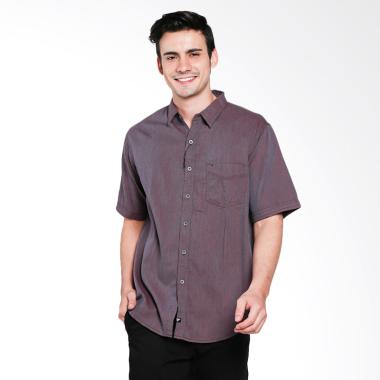 Triple Jeans Slim Fit Kemeja Pria - Red [MS 214 RED]