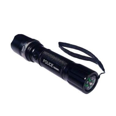 Yangunik Police Kompas Lampu Lalin Set Senter - Hitam