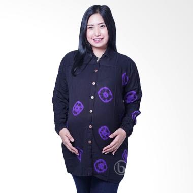 Mama Hamil BLJ 423 Batik Kelereng L ... l & Menyusui - Ungu Hitam