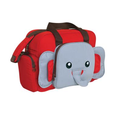 Weekend Deal - BabyScots B2T1301 Animal Elephant Diapers Bag - Red