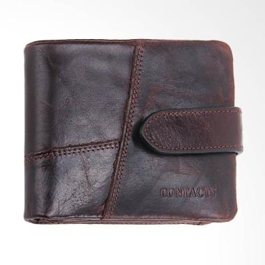 Contacts Kulit Asli Dompet Pria - Coffee [N1103-2]